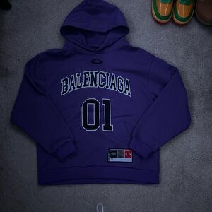 Balenciaga Purple Jersey Sweatshirt